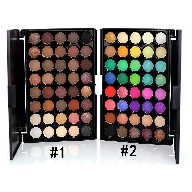 40 цветов Палитра теней для век Макияж Набор Косметика блестящая Обнаженная