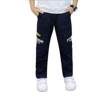 new 2022 spring autumn cotton blend boy pants handsome slim stretch plus fleece overalls trousers casual childrens clothing