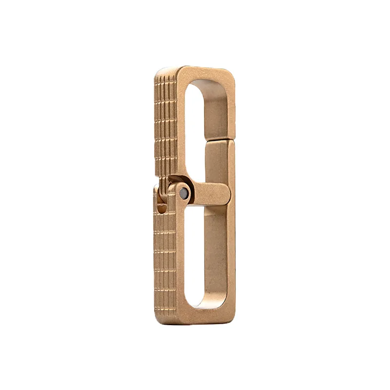 

High Quality Simple Men's Brass Keychain Quick Release Closure Waist Hanging Car Key Chain Mini Portable