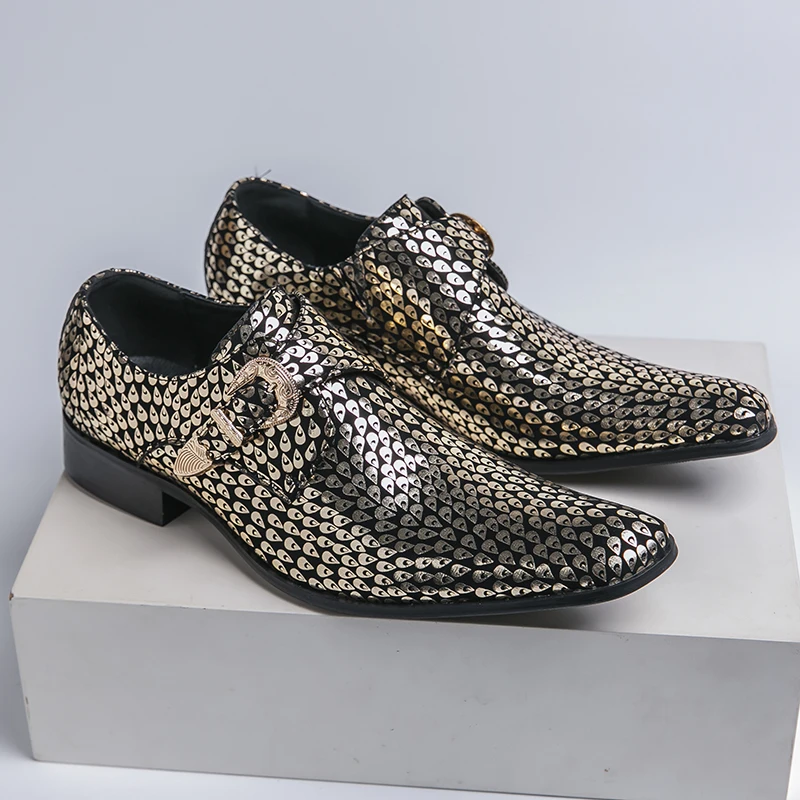 

Новинка 2023, трендовая стандартная мужская обувь, модная мужская Свадебная обувь с острым носком и ремешком с пряжкой, Классическая классическая мужская деловая обувь
