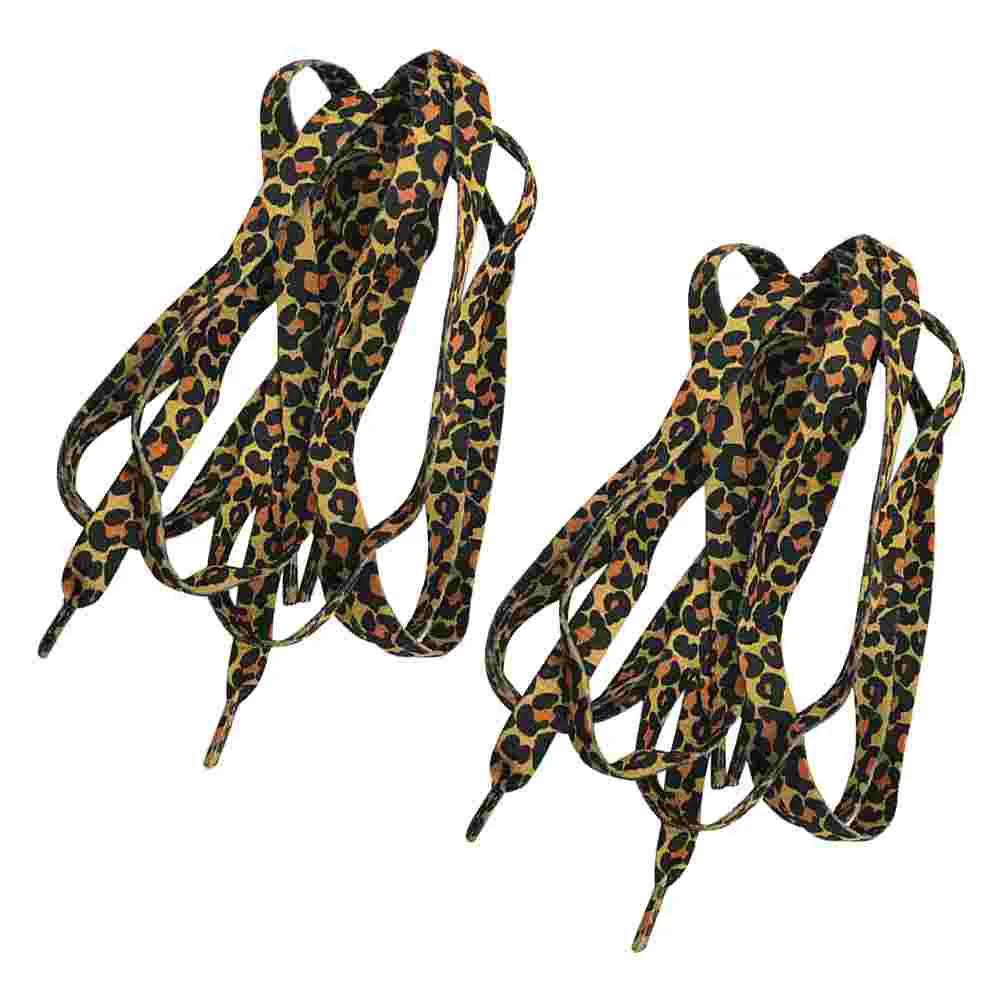 

Leopard Lace Polyester Shoelaces Dots Shoes Ties Unique Accessory Classic Men Durable