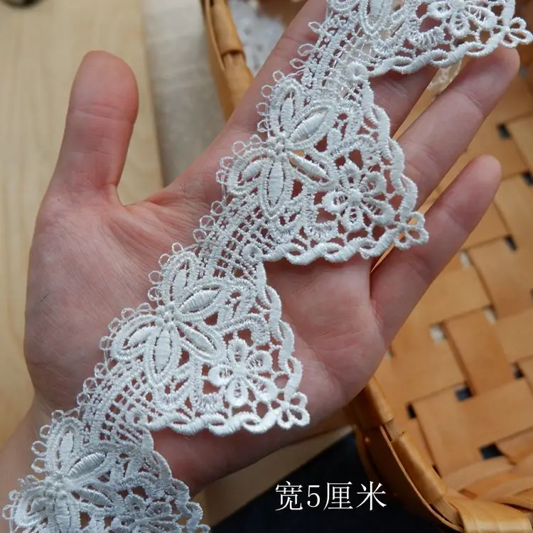 Кружевная лента с вышивкой из полиэстера французское кружево гипюровая ткань