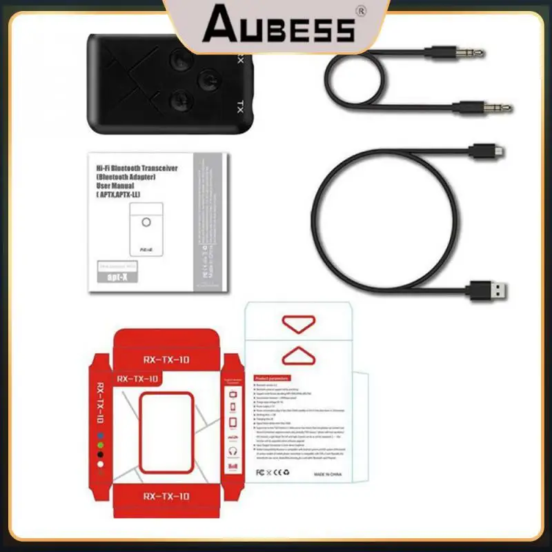 

5.0 2 In 1 Stereo Audio Receiver Aptx Wireless Aux Receiver Transmitter 3.5mm Jack Car Adapter Rca For Tv Pc