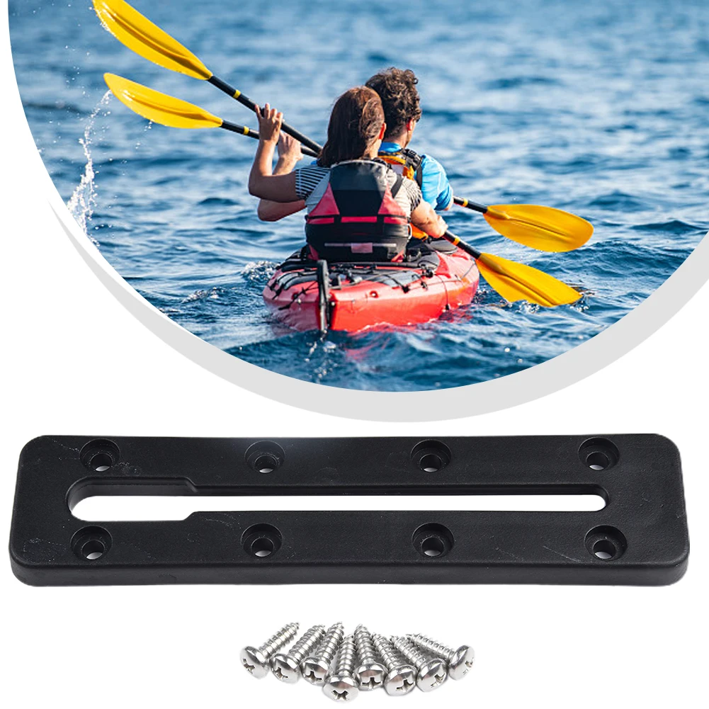 

Kayak Rail Bracket Accessories Fishing Rod Bracket Mounting Base Bracket With 8 Screws Durable Kayak DIY Bracket Installation