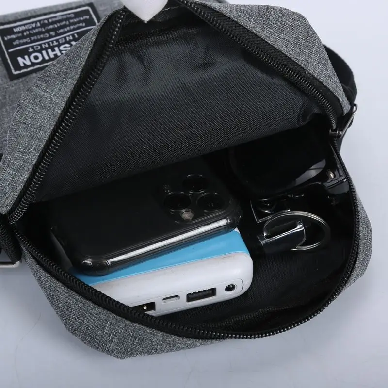 Men's Mini Shoulder Bag Outdoor Casual Sports Vertical Messenger Bag Crossbody Travelling Small Sling Bag