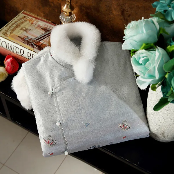 2024 Женская одежда осенне-зимний китайский костюм новый пуховик в национальном