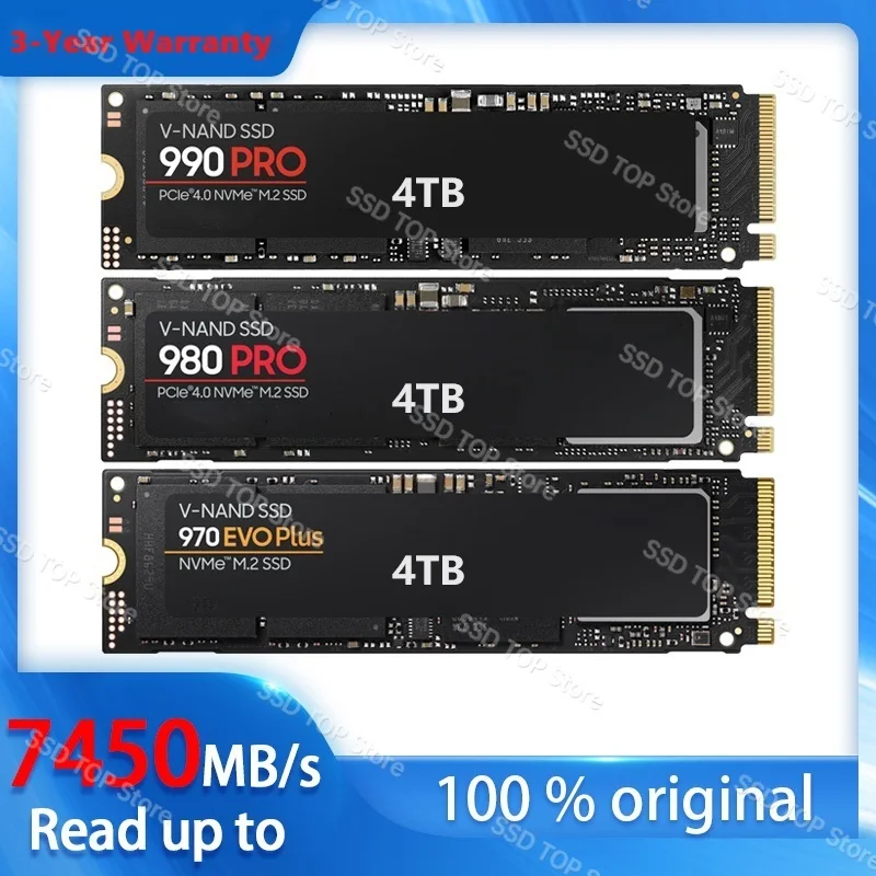

980 Pro 990 Pro SSD 2TB 1TB 500G NVMe PCIe 4.0 MAX M.2 2280 4tb ssd m2 nvme hard disk for PS5 PlayStation5 PC Gaming Computer