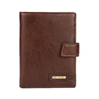 Роскошный брендовый мужской деловой кошелек 2 в 1 из натуральной кожи, клатчи, бумажники, кошелек с обложкой для паспорта и лицензии