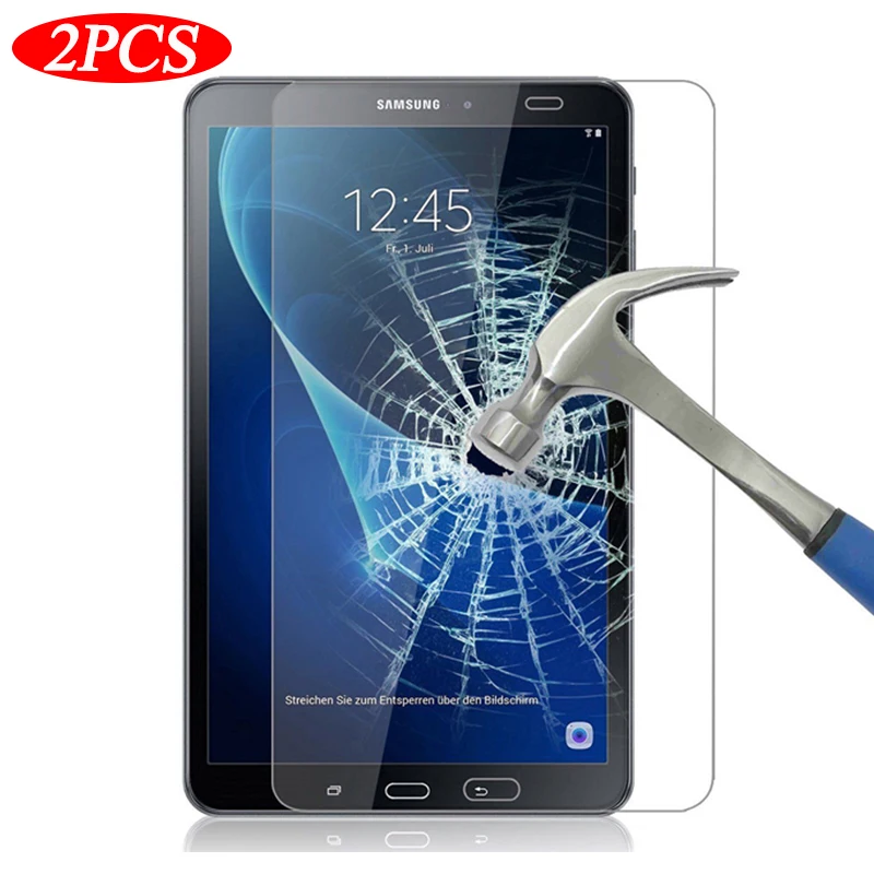 2pcs Tempered Glass Screen Protector For Samsung Galaxy Tab A 10.1 2019 T510 10.5 2018 T590 2016 T580 8.0 T290 P200 9.7 T550