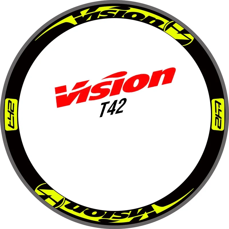 

Набор двухколесных наклеек Vision T42 для шоссейного велосипеда, карбоновые наклейки для колес, гоночных велосипедов, 30 мм 42 мм 50 мм