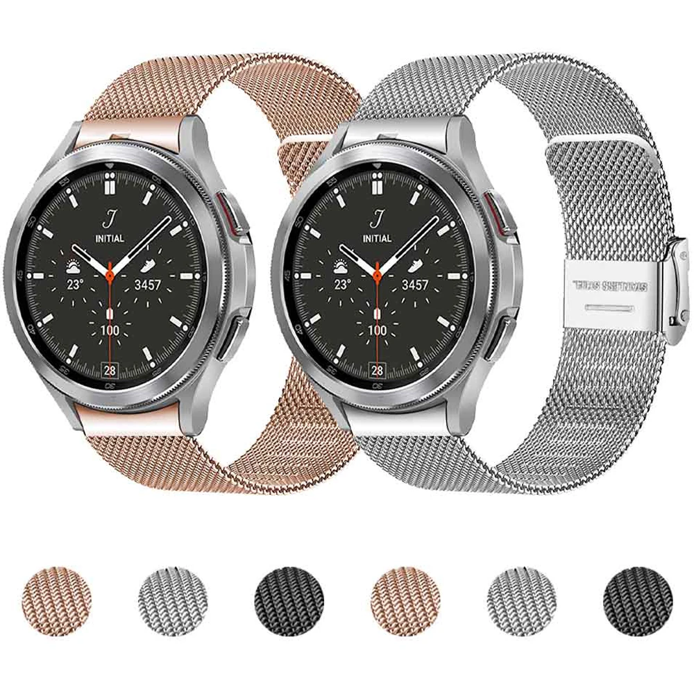 

Metal Strap For Samsung Galaxy Watch 4 Classic 46mm 42mm Stainless Steel Belt Bracelet Watch4 44mm 40mm Band Wristband Watchband