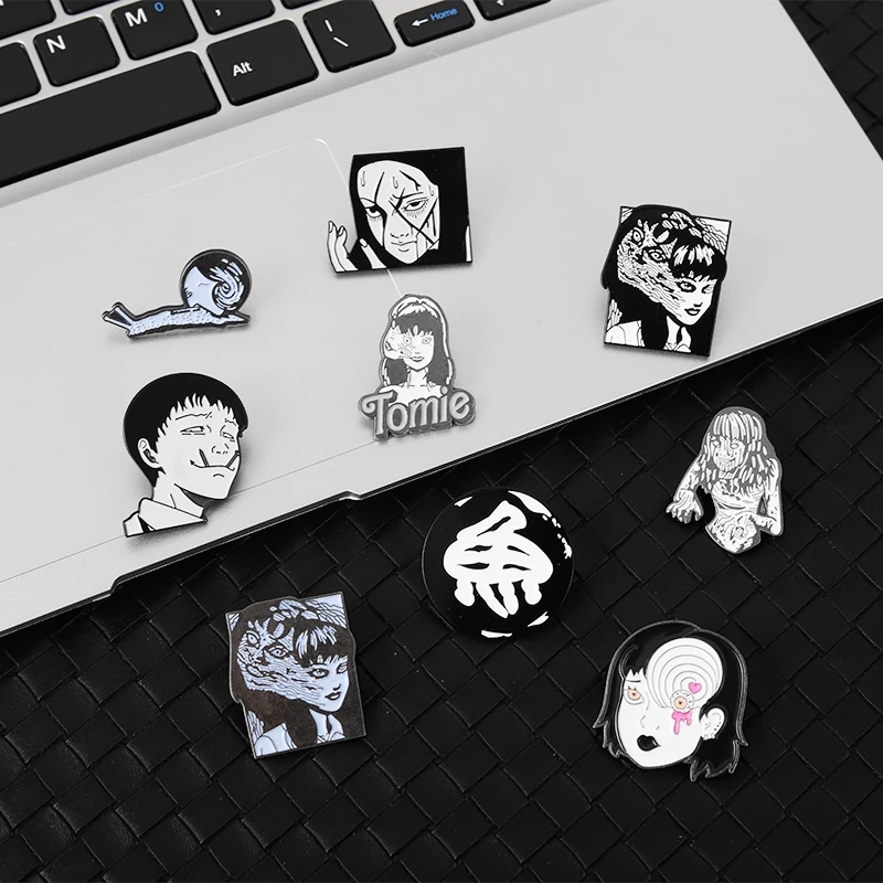 Эмалированные булавки в стиле тестер панк готический монстр черные белые