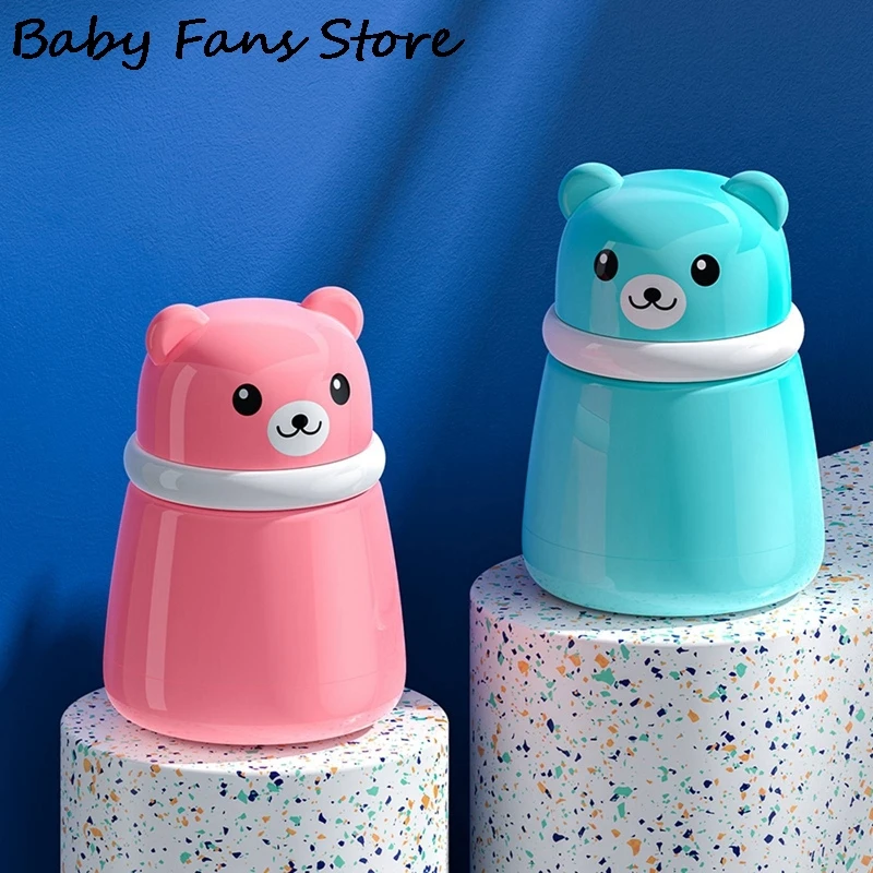 Baby Powder Puff Box Infant Newborn Portable Container Cartoon Bear Storage Boxes Skin Sponge Organizers Travel Talcum Carrier images - 6