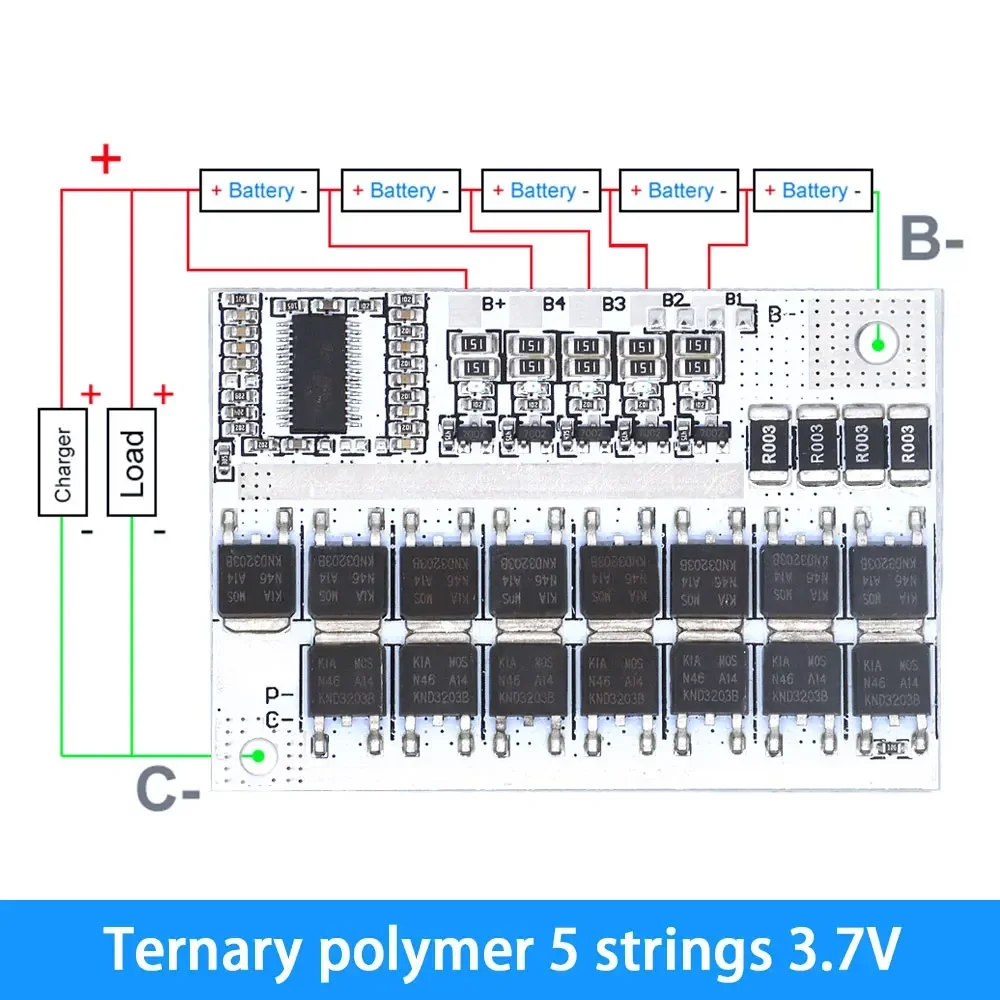 3S/4S/5S 100A Плата защиты BMS — модуль зарядки баланса литий-ионной/LMO/тройной литиевой