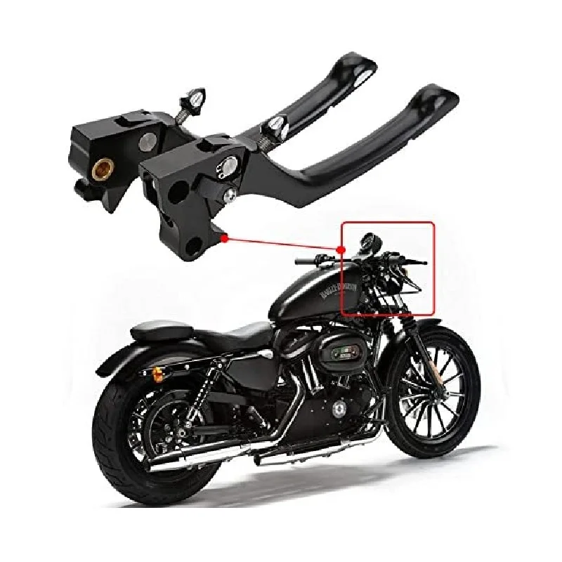 CNC рычаг тормоза сцепления на руль мотоцикла для Harley Touring 2008 2009 2010 2011 2012 2013 черный