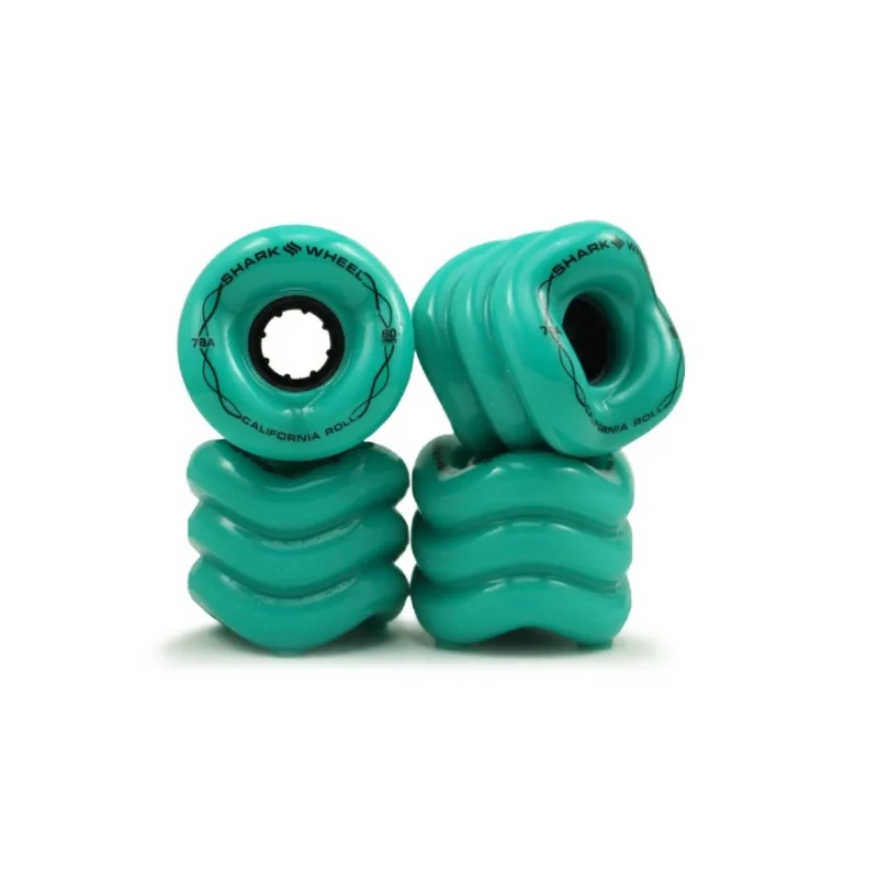 

Shark Wheel 60MM California Roll- Turquoise Wheels for Skateboards