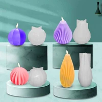3d silicone mold for candle making vase lantern sector pear shape candle molds handmade materials home decoration 1 pc