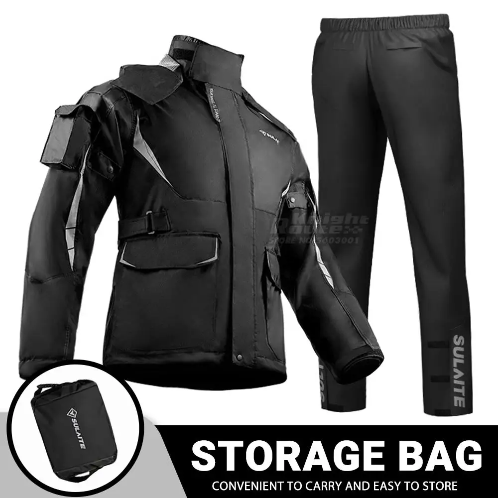 Men Motorbike Rain Suit Moto Raincoat Rain Coat Jacket Pants Biker Rain Set Women Waterproof Motorcyclist