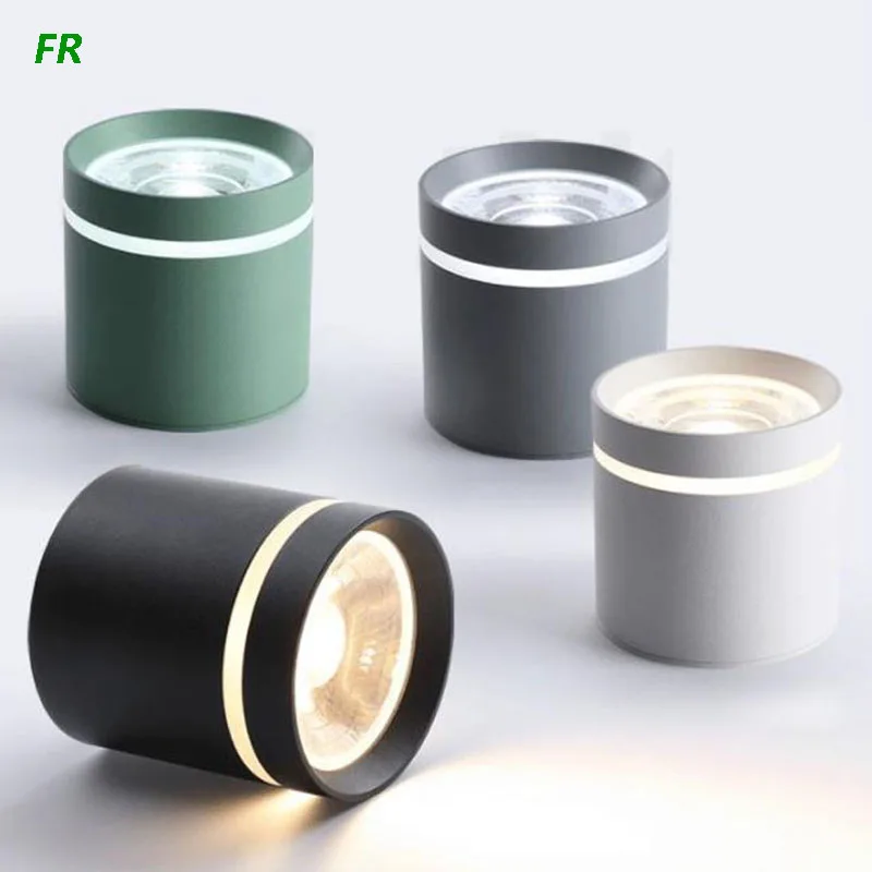 

Cob Macaron Downlight Nordic Spotlight Kit Housing Perforation-free Household Open Mount Suction Type Background Wall