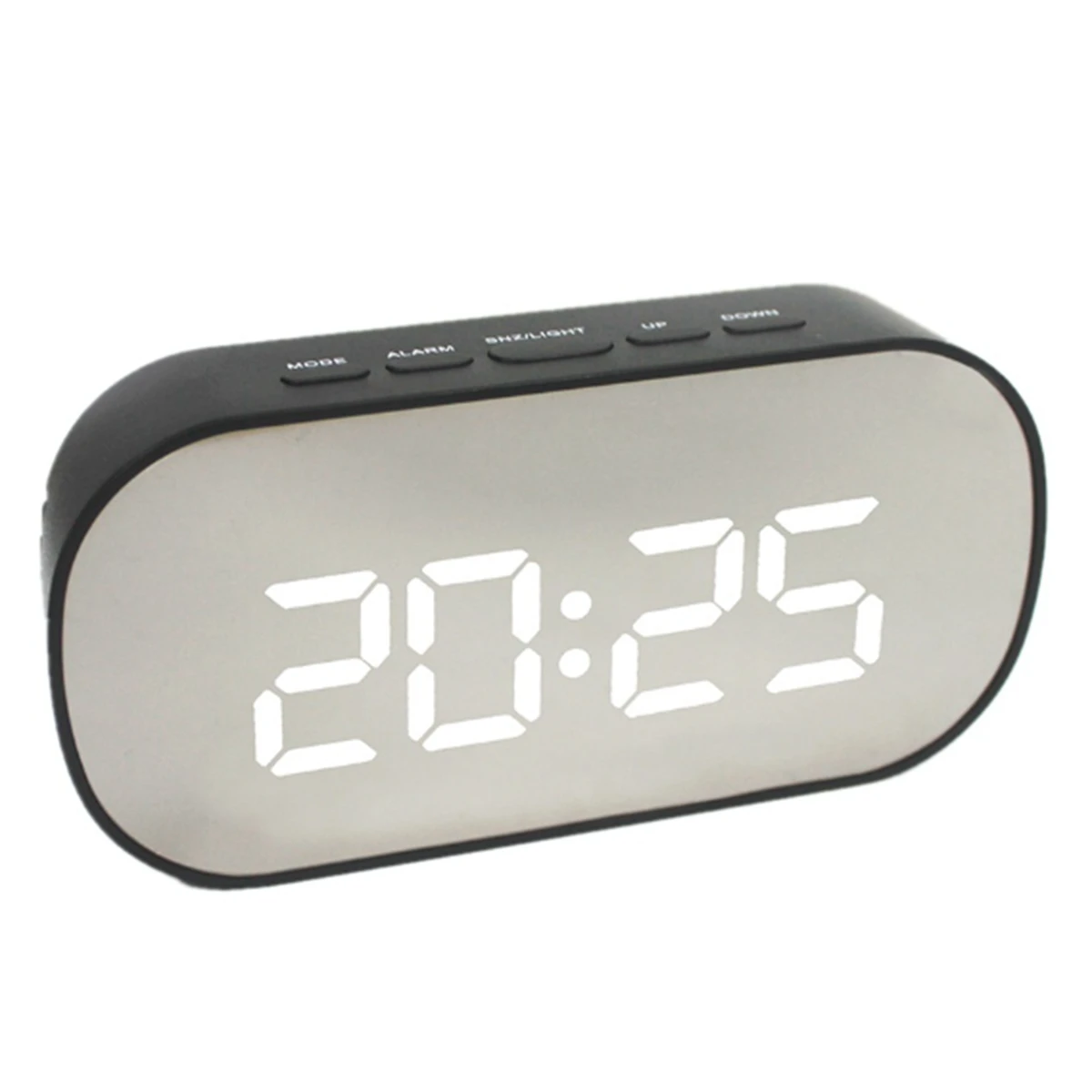 

LED Digital Alarm Clock Desktop Kids Bedroom Home Decor Temperature Snooze Function Desk Clock Black Frame White Light