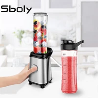 sboly portable blender personal sport smoothie maker milkshake juicer multifunction juice maker machine with 2 bottles 350w