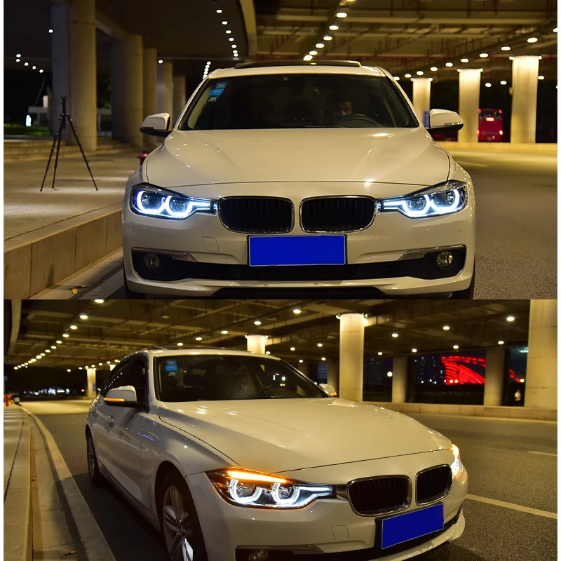 Для F30 фары 2013-2015 F35 светодиодные 320i 318i 325i DRL Angel Eye Beam автомобильные аксессуары