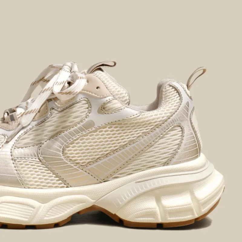 Женские сетчатые кроссовки Вулканизированная подошва на платформе повседневная