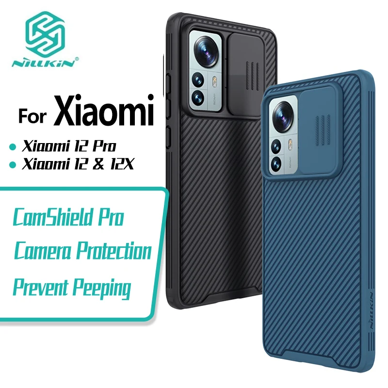 

For Xiaomi Mi 12 Pro 12X Nillkin CamShield Pro Case TPU PC Camera Slider luxury Shockproof Back Phone Cover Non-Slip