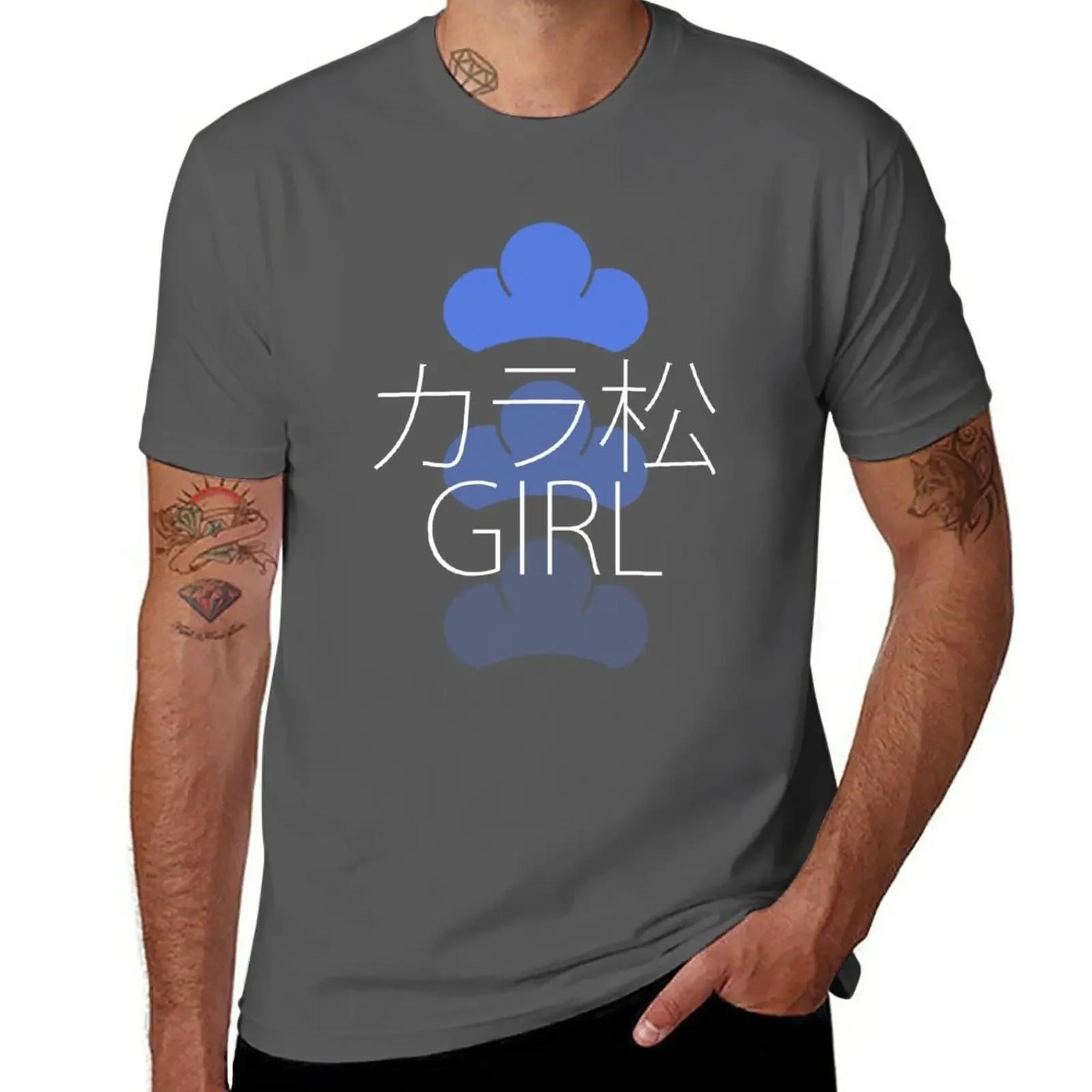 Футболка Karamatsu Girl тяжелые футболки Аниме для мальчиков большие и высокие мужчин