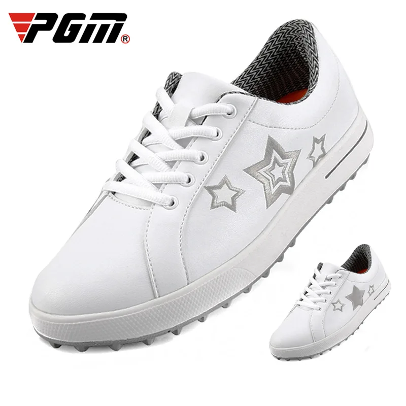PGM Women Golf Shoes Leisure Fixed Nail Waterproof Sneakers Women Non-Slip Small White Girls Sports Shoes XZ113