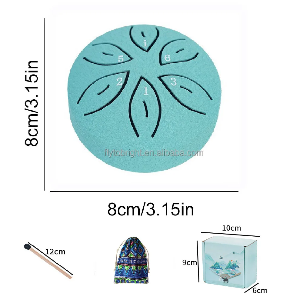 Эфирный барабан мини-3 дюйма 6 музыкальных инструментов малый стальной