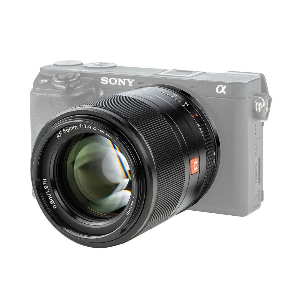 Viltrox 56мм F1.4 STM Автофокусный объектив APS-C для беззеркальных камер Sony E-монтажа A7M3 A9 A7RII A7C A7RIII A7RIV on.