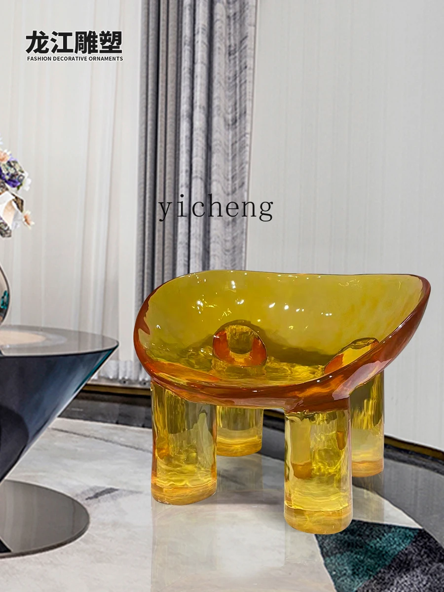 Прозрачная смола Xl искусственное украшение стула комнатная модель скульптура