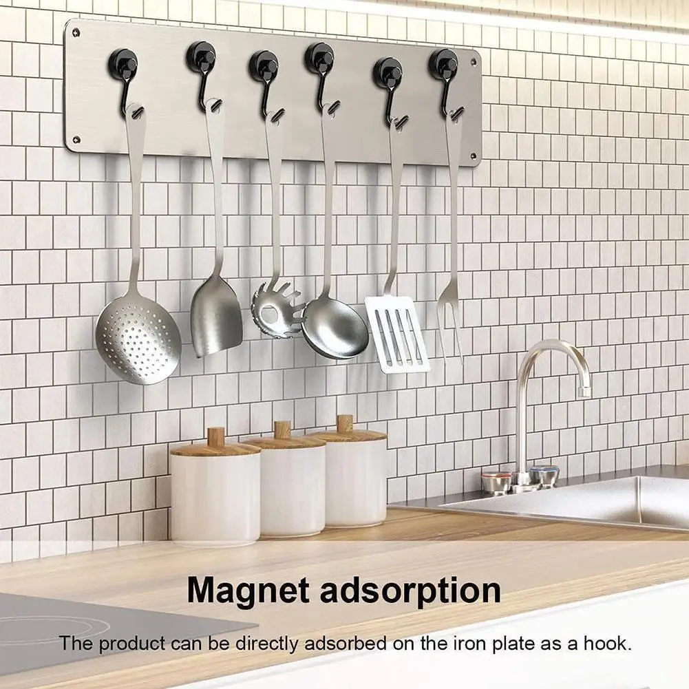 

1Pcs Strong Neodymium Magnet Hook Magnetic Swivel Hook Refrigerator Hook Duty Office Storage Kitchen Wall Home Heavy Access O2G8