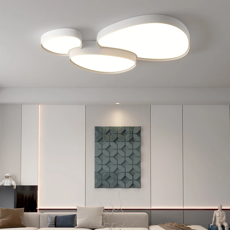 Full-spectrum Living Room Ceiling Lights Simple Modern Atmosphere Cream Wind Lamp Study Bedroom Cloud Recessed Led Lamp Package