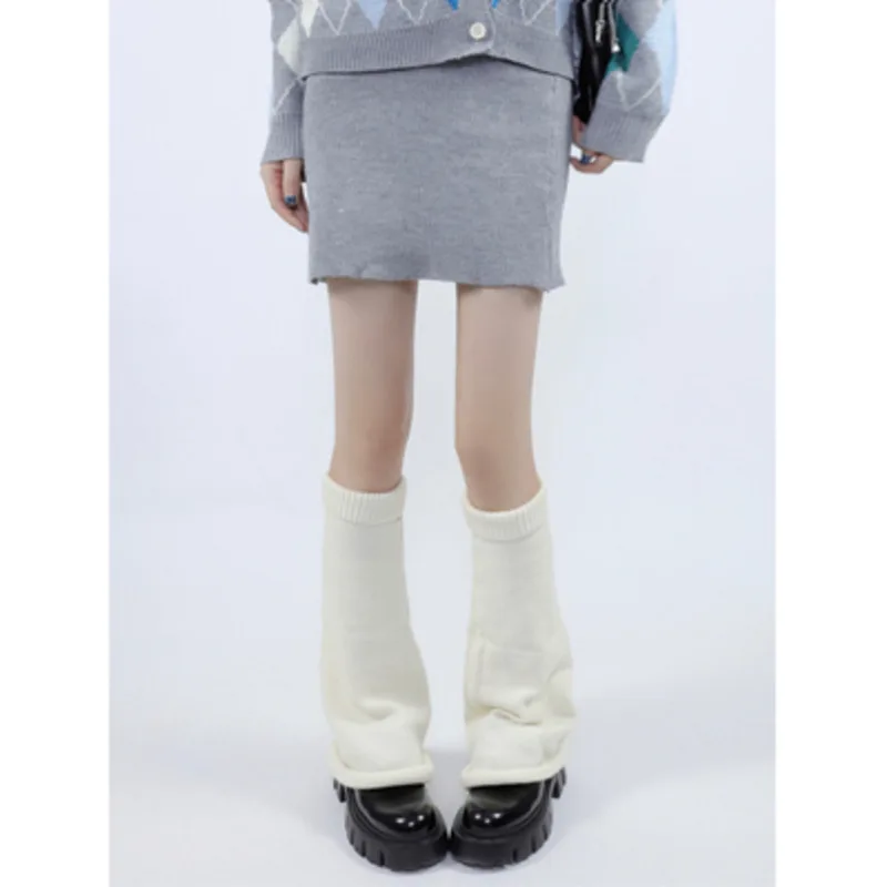 

Y2k Женские Вязаные Гетры Harajuku для девушек готические полосатые трикотажный подогреватель Jk Униформа длинные носки сапоги чехол