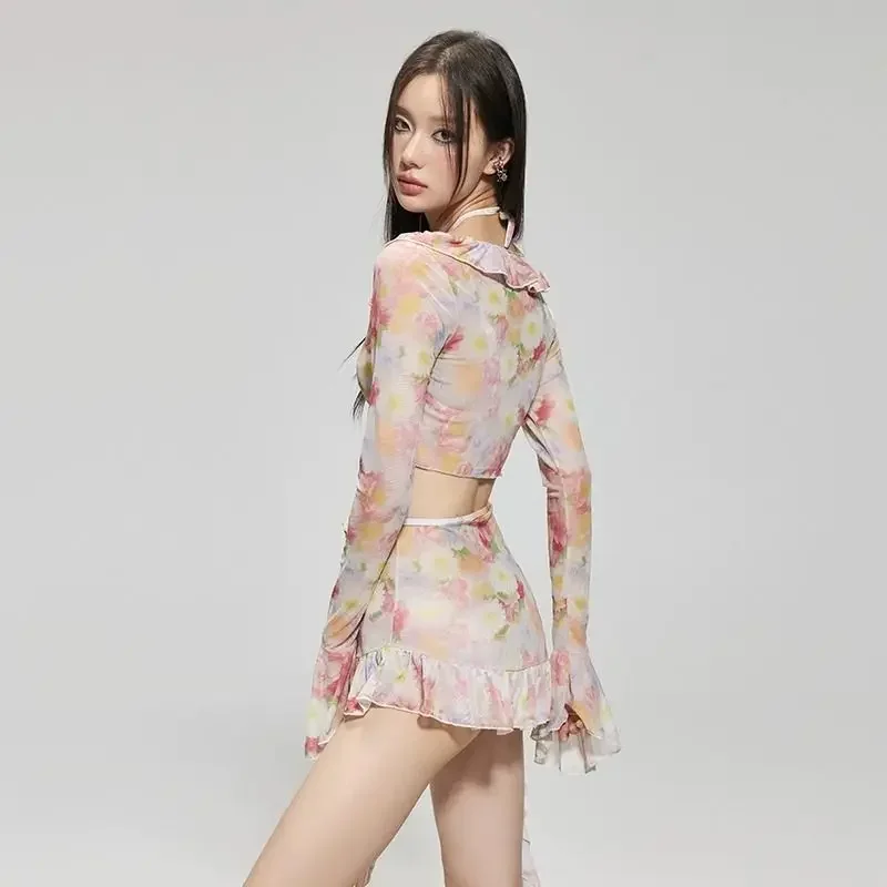 Y2k цельный купальник женский милый с принтом для девочек летние женские монокини