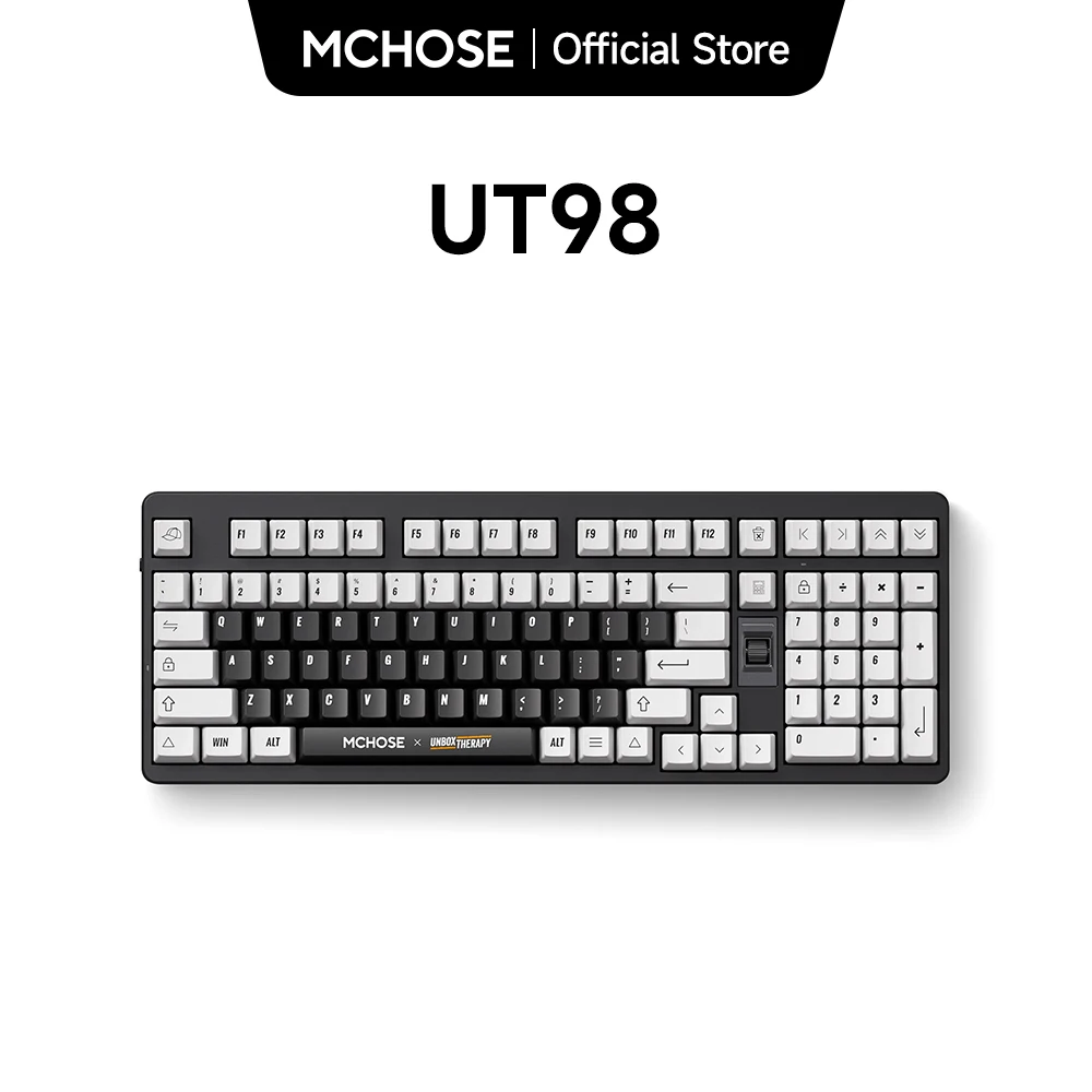 Фото MCHOSE x Unbox Therapy — механическая клавиатура UT98, беспроводная тихая офисная клавиатура, индивидуальная игровая бесшумная клавиатура с RGB-подсветкой №1