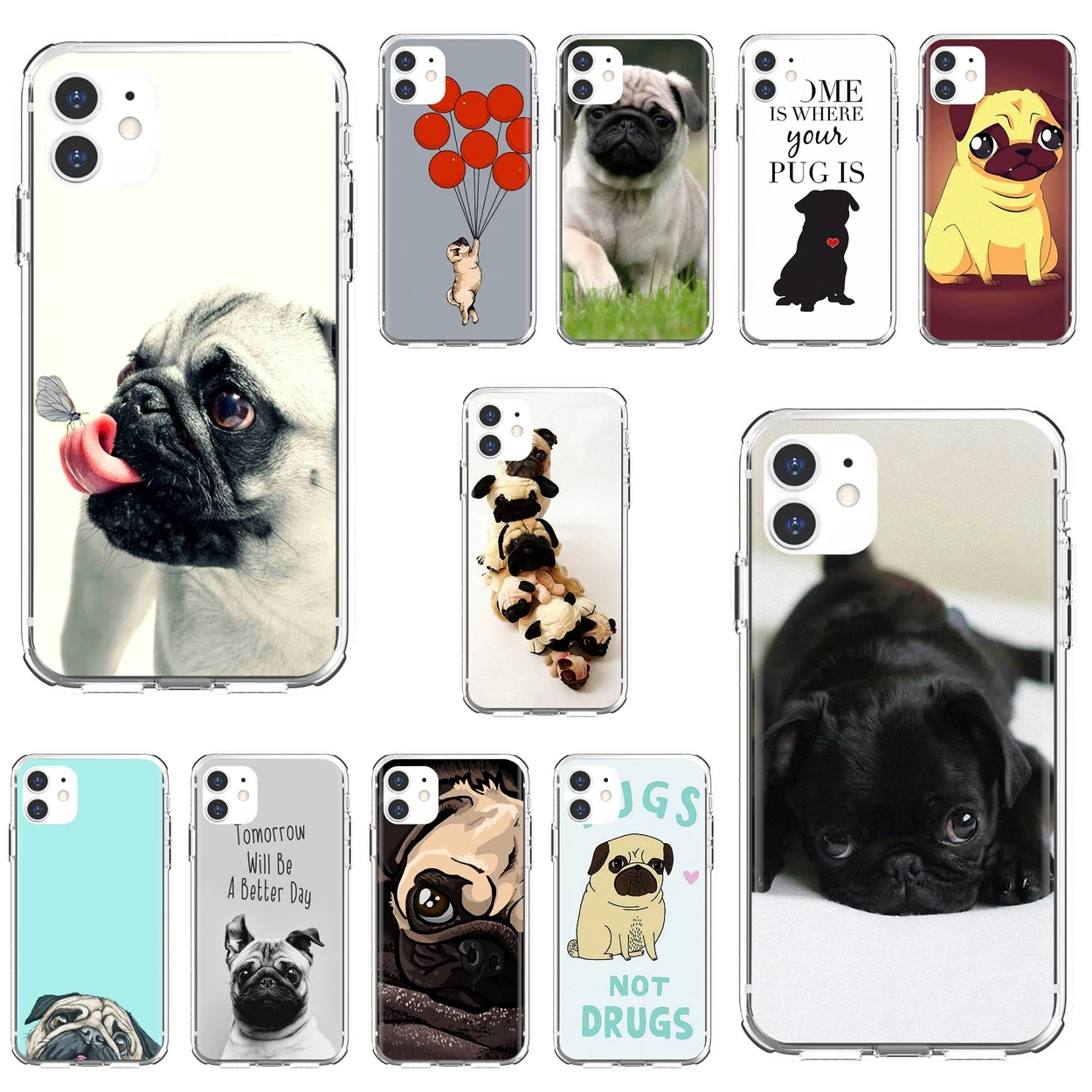 

Soft TPU Case Westie-Pug-Dog-Puppy-animal-Painted For iPod Touch iPhone 10 11 12 Pro 4S 5S SE 5C 6 6S 7 8 X XR XS Plus Max 2020