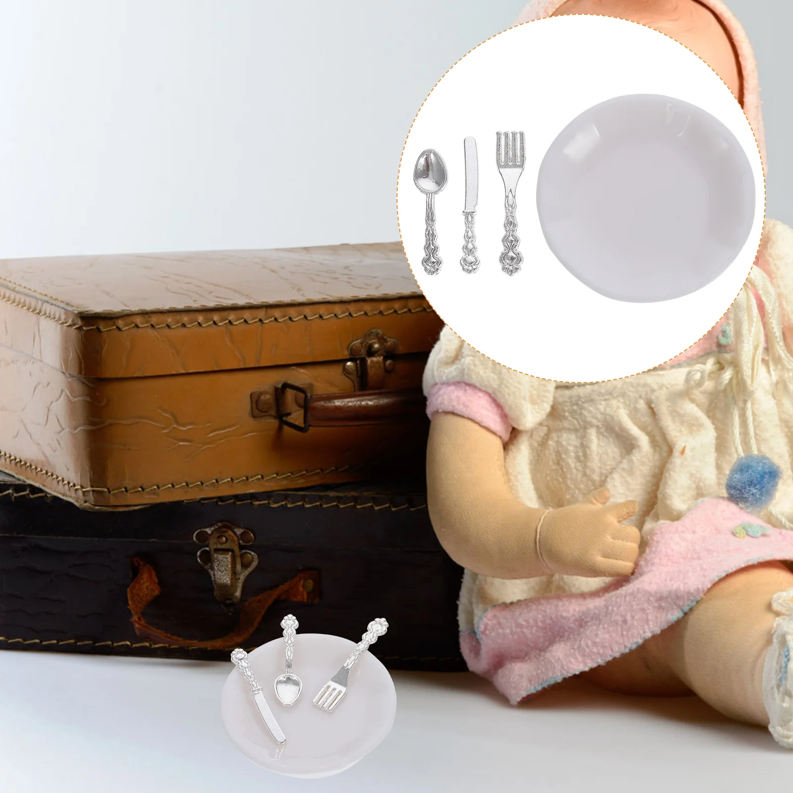 6 комплектов мини-столовых приборов принадлежности для кукольного домика посуда