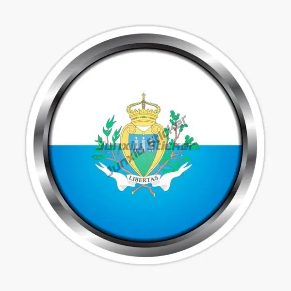 San Marino Маленький размер Флаг Код Автомобильная наклейка Виниловая самоклеящаяся