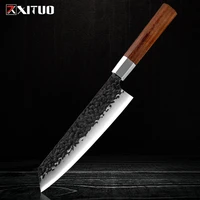xituo handmade chef knife 8 inch japanese kiritsuke knife high carbon stainless steel professional kitchen cooking slicing tools