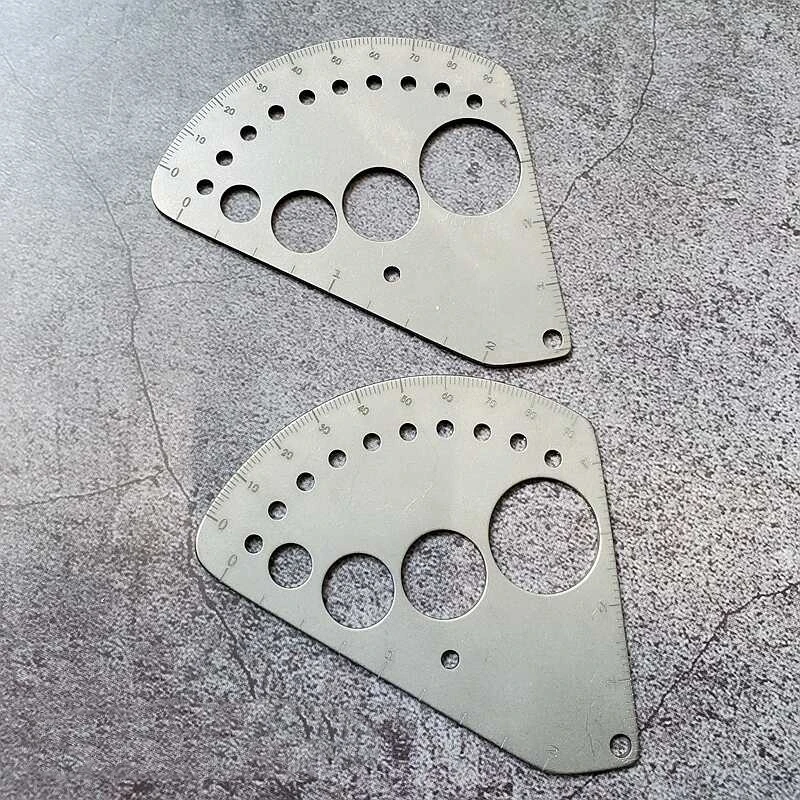 Титановая линейка Большая стальная Масштабная Круглый манометр Транспортир