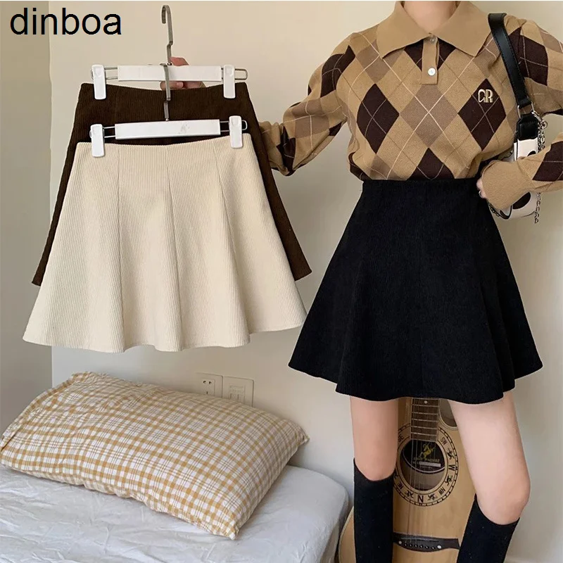 

2022autumn Y2k Simplicity Zipper Solid Color High Waist Skirt Women Clothes Sweet Patchwork A-line Skirt Preppy Style Plus Size