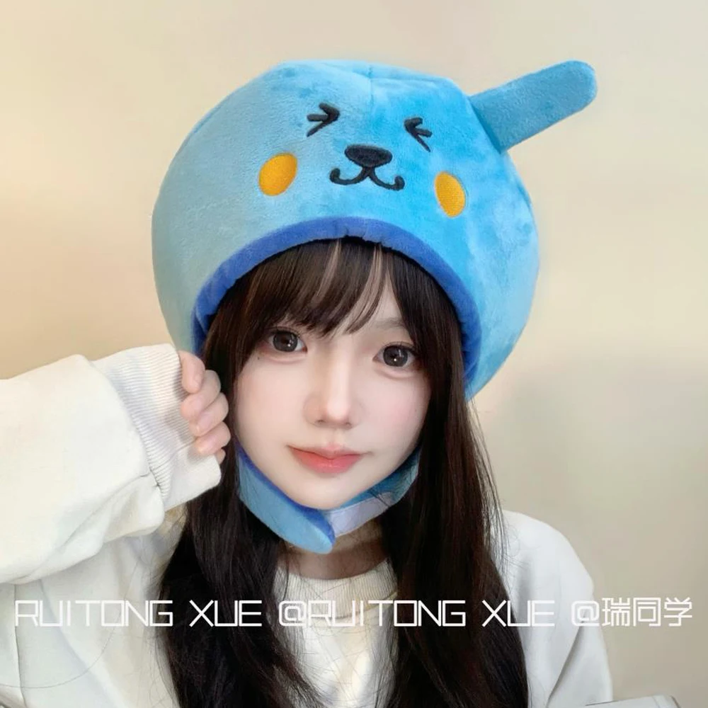 Kawaii Qoo плюшевая шапка с героями мультфильмов осенне-зимняя новая девичьим