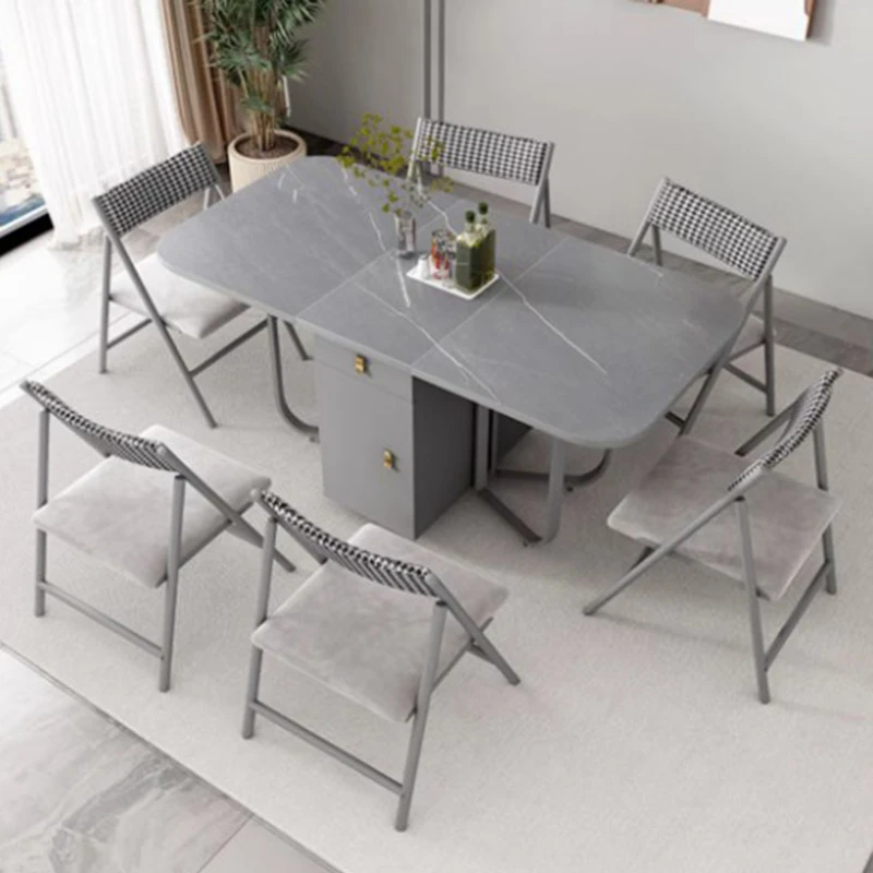 Металлический роскошный обеденный стол кухонные стулья комод дизайнерский