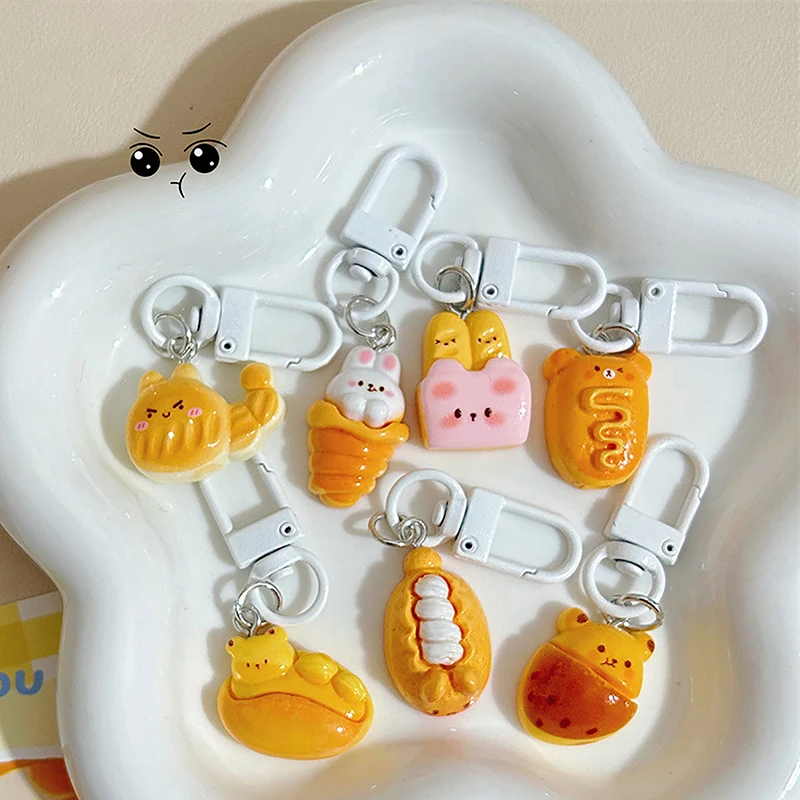 Брелок с милым мультяшным Кроликом игрушечная еда хот-дог мороженое милое