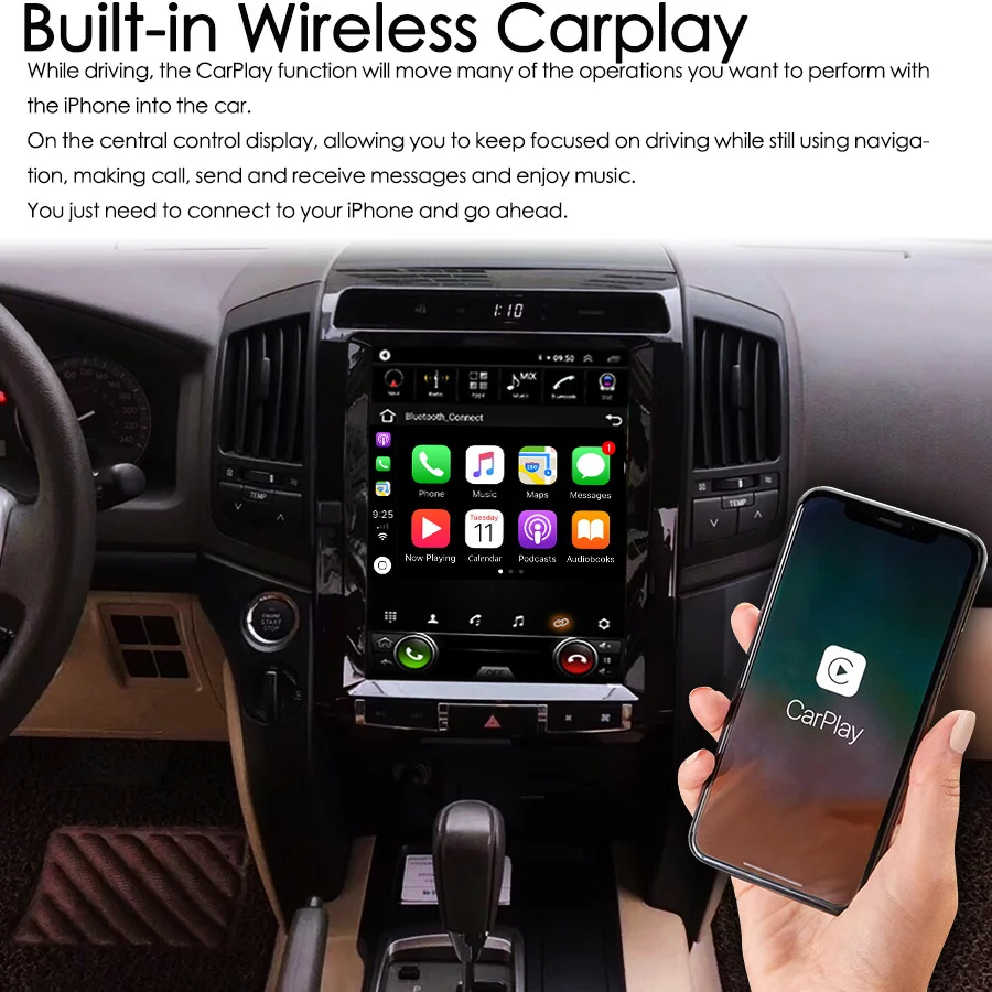 Головное устройство Tesla для Toyota Land Cruiser 12 1 200 дюйма Android GPS-навигация |