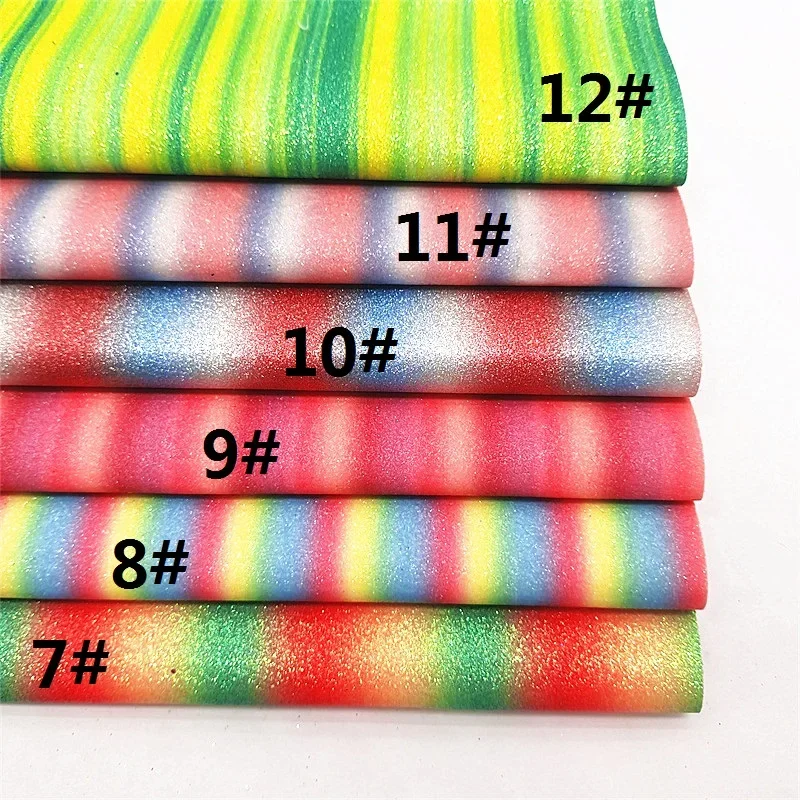 Радужная тонкая блестящая кожа искусственная ткань винил с трикотажной