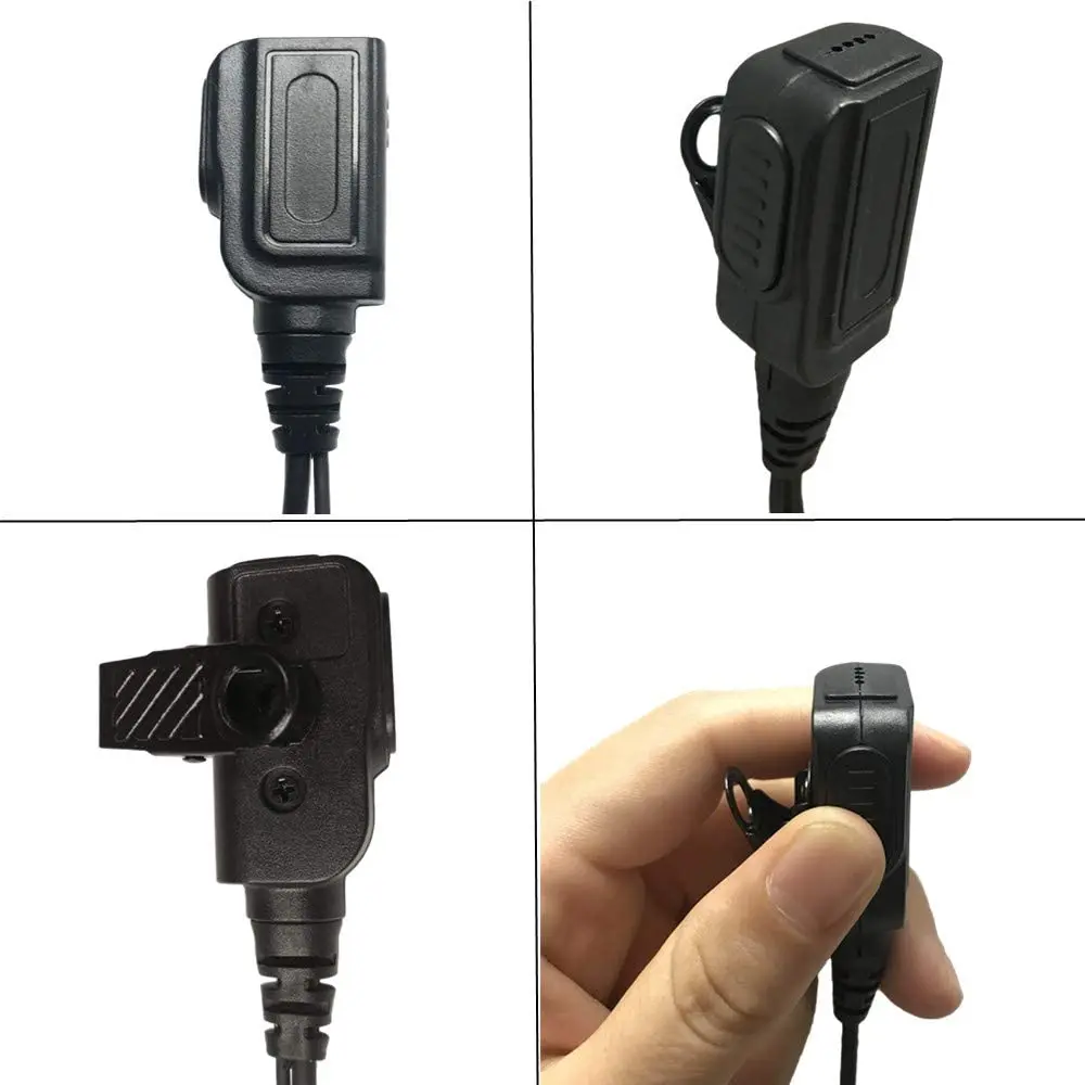 Earpiece for Hytera PD702 Radio G-Shape Surveillance Headset with Mic and PTT for Walkie Talkie 2 Way Radio